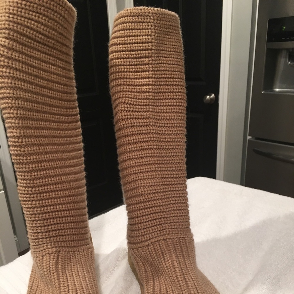 UGG Tan Knit Boots SOLD